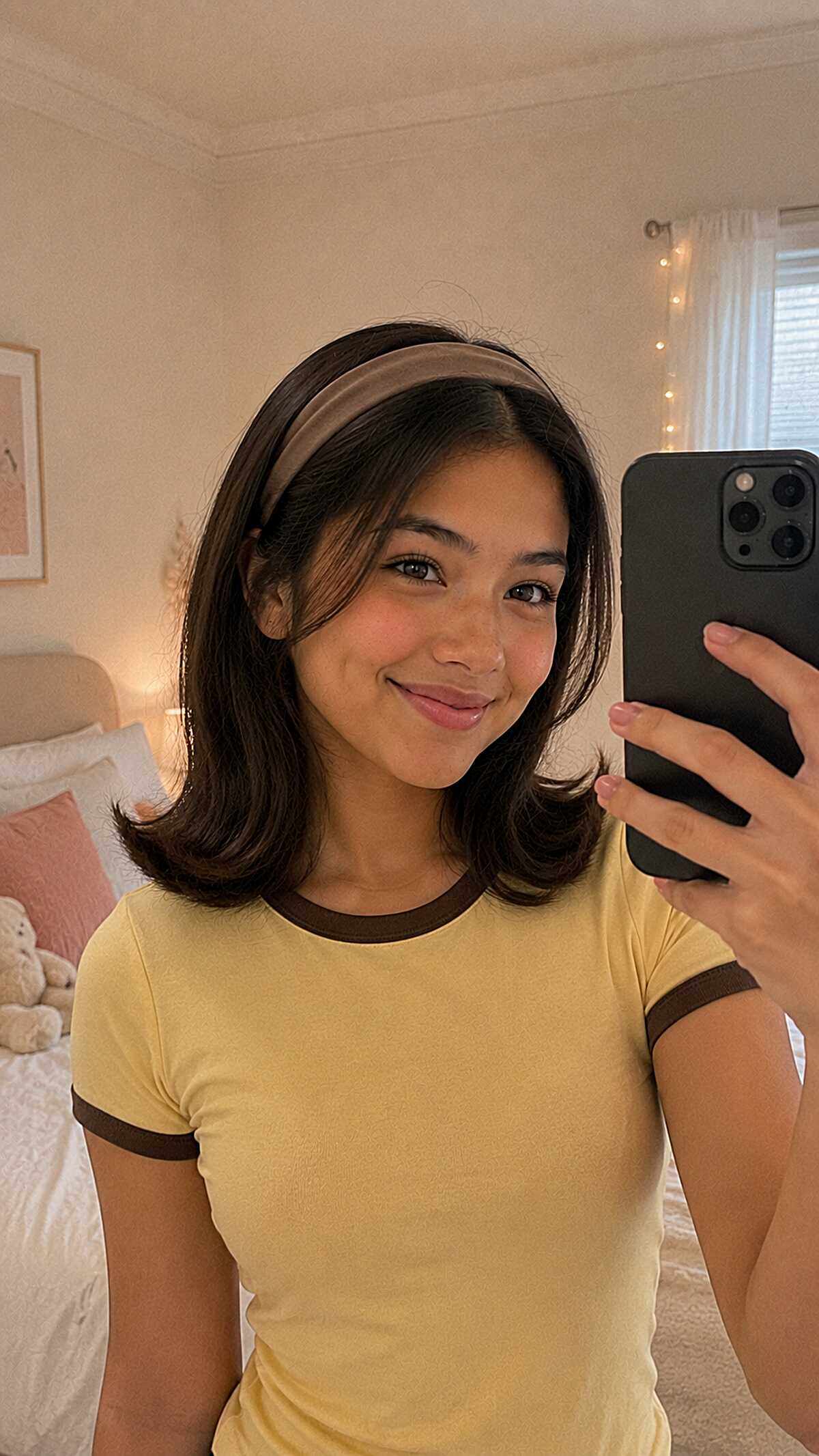 Padded Headband Over a Shoulder-Length Flip That Does the Styling for You