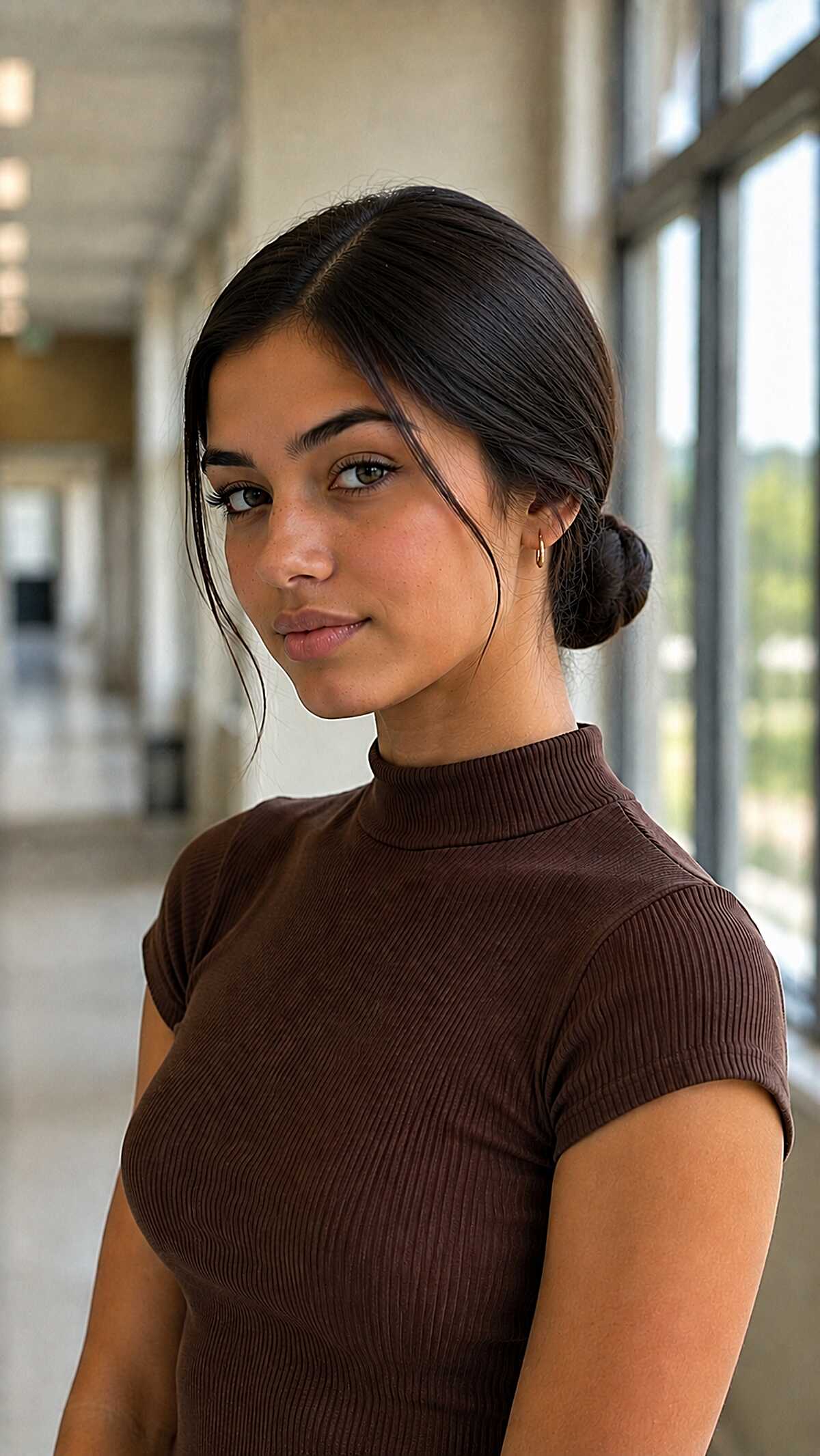 Twisted Low Bun With One Tendril That Knows Exactly What It's Doing